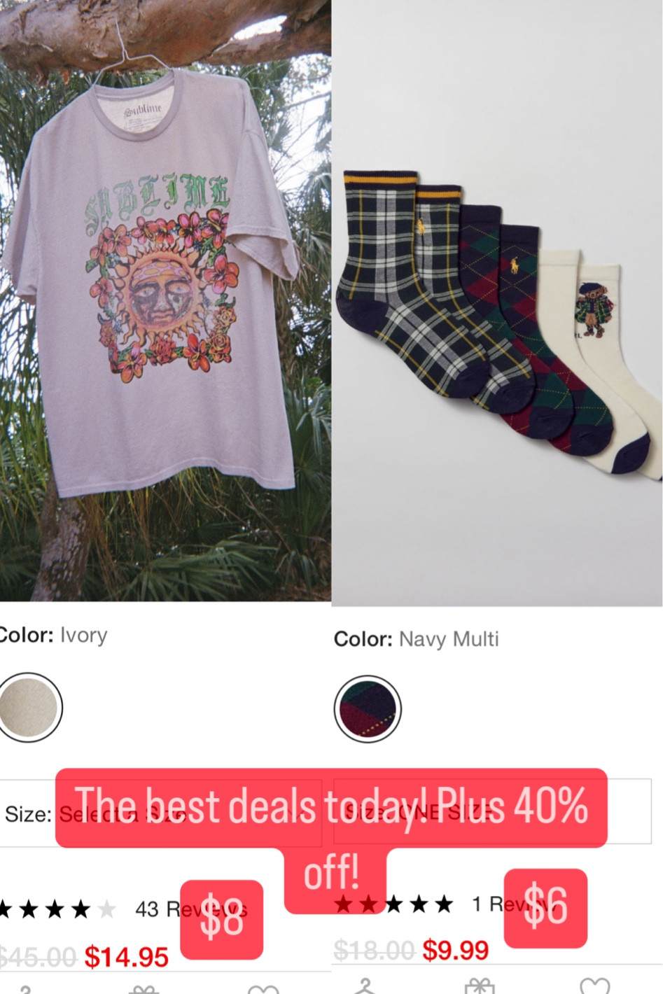 $8 band tee and $6 Ralph Lauren socks!!! Hurry! 

#LTKGiftGuide #LTKHoliday #LTKsalealert