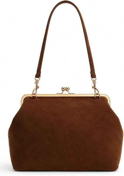 Slouchy Kiss Lock Crossbody Bag Women Hobo Shoulder KissLock Purses Handbag | Amazon (US)