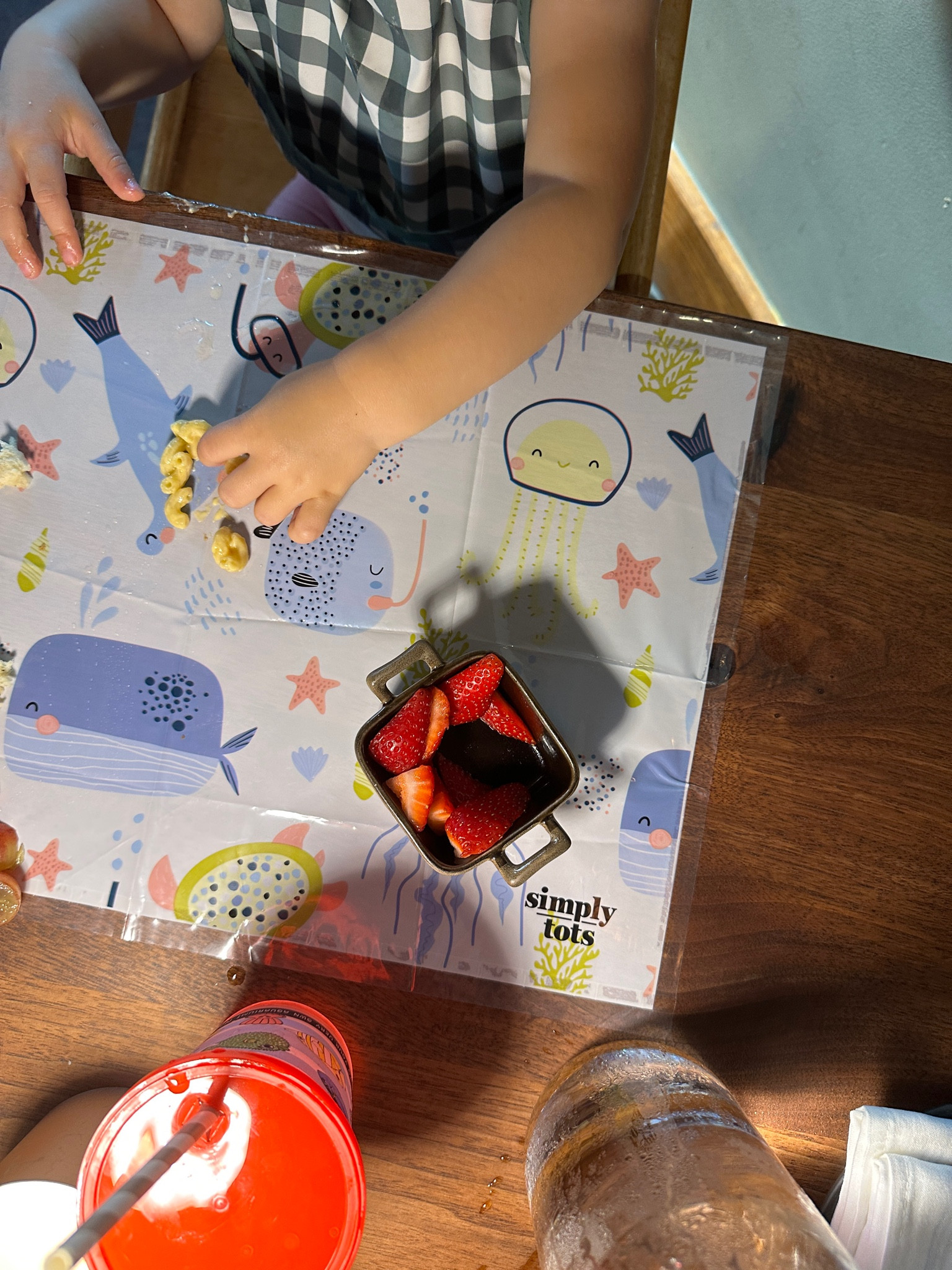 Dining out with toddlers is not for the faint but with a few key items you can prolong your time out and maybe enjoy it! We love these placemats to help her have independence to eat her own choices from our meals. I also love these bigs because she is now able to get her silicone ones off but not these 🫠😅 a few toys help keep us occupied until everyone’s food comes out and also when the waiter is no where to be found after your meal 😵‍💫😵🙃

#LTKKids #LTKFamily #LTKTravel