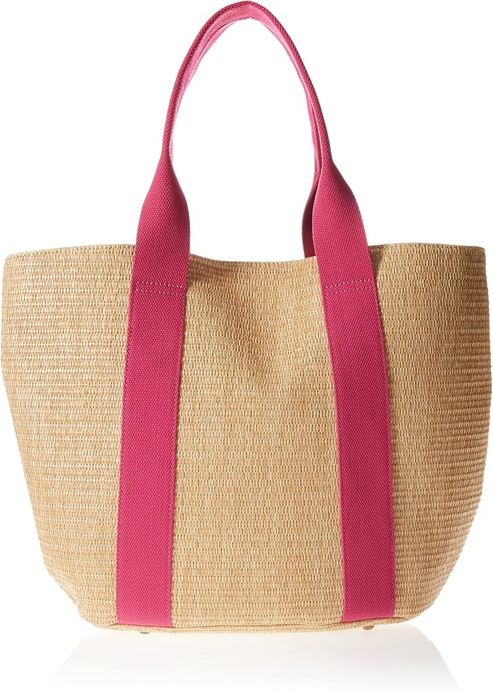 The Drop Women's Tracy Large Canvas Detail Straw Tote | Amazon (US)