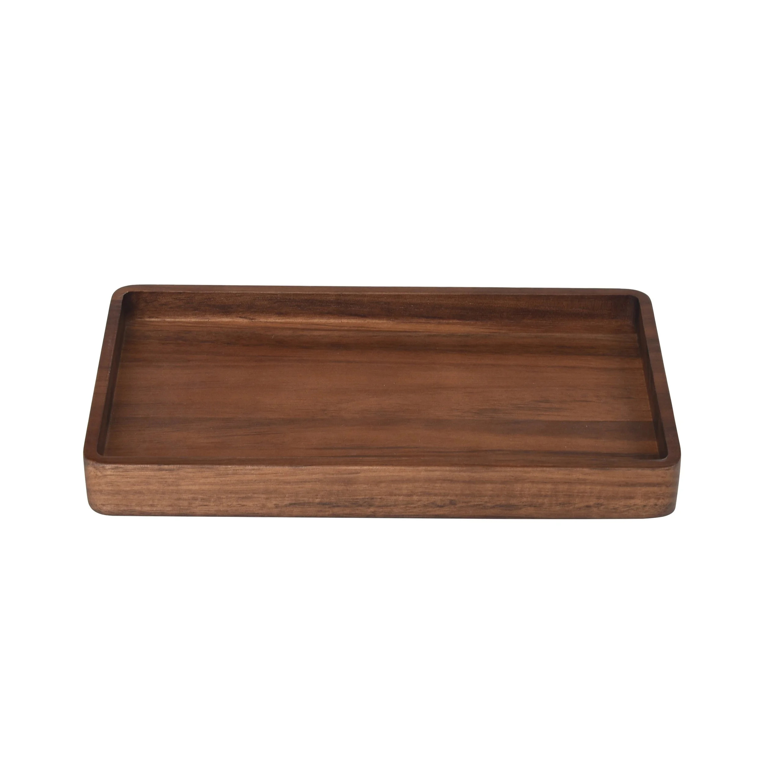 Better Homes & Gardens Acacia Wood Tray Organizer, Walnut | Walmart (US)