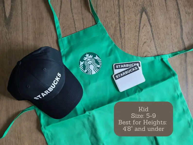 2 Color logo YOUTH 12-18M | 2T-4T | 5-9 | 10-13 Starbucks Apron and/or 2 Blank Name Tags. Purchas... | Etsy (US)