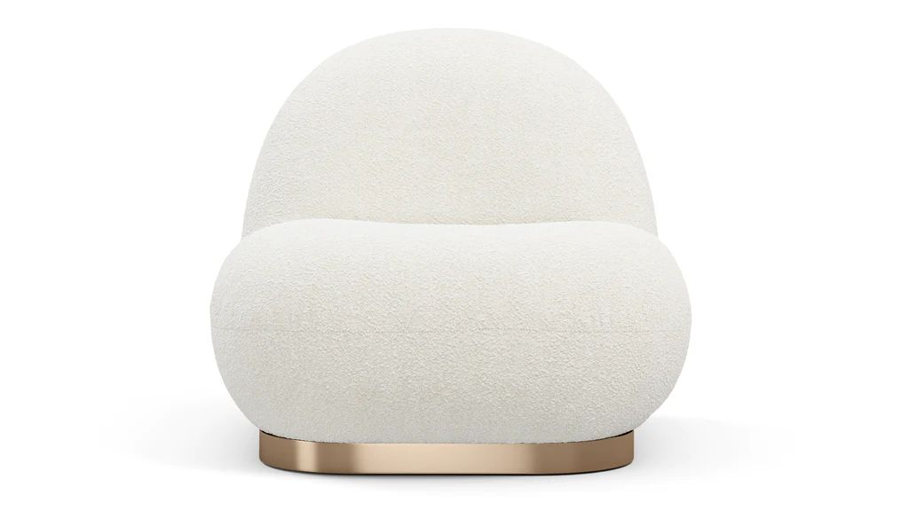 Pacha Chair - The Pacha Lounge Chair, White Boucle Wool | Interior Icons