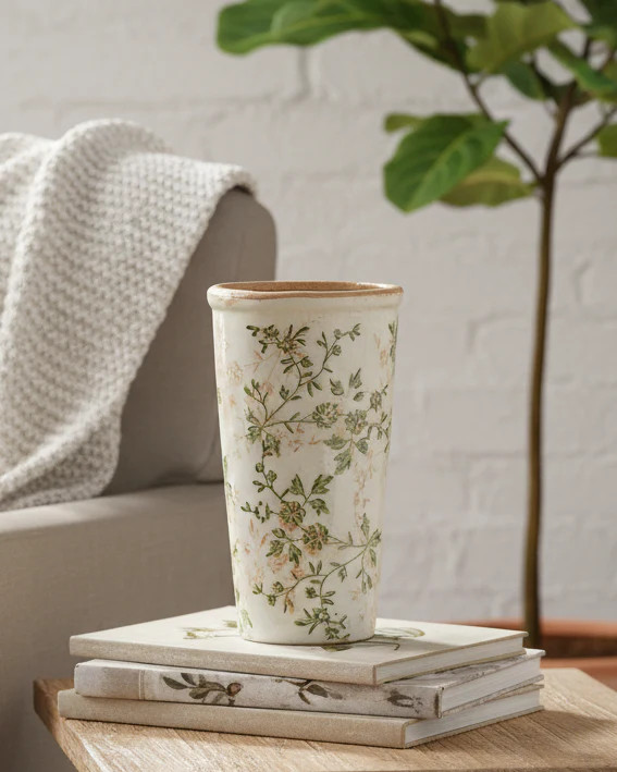 Distressed Vintage Floral Vase | Early Access Release | MJHome