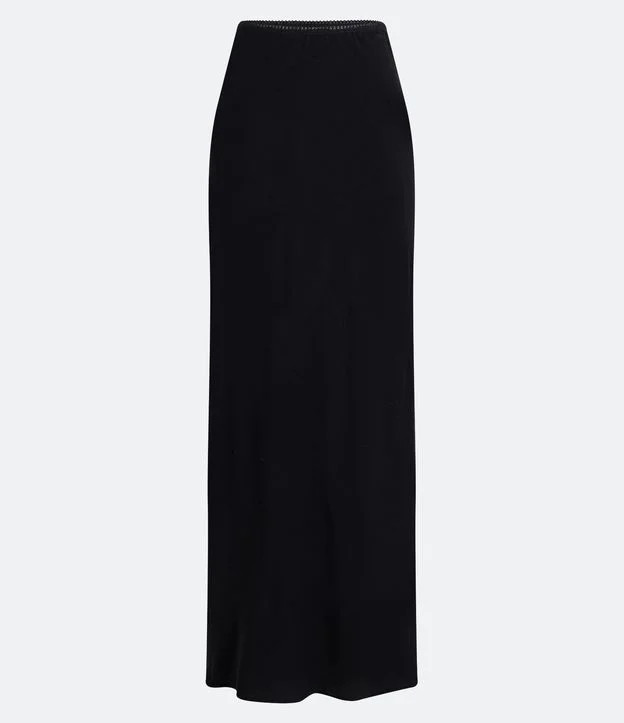 Saia New Midi em Viscose Sem Cós Preto | Renner (BR)