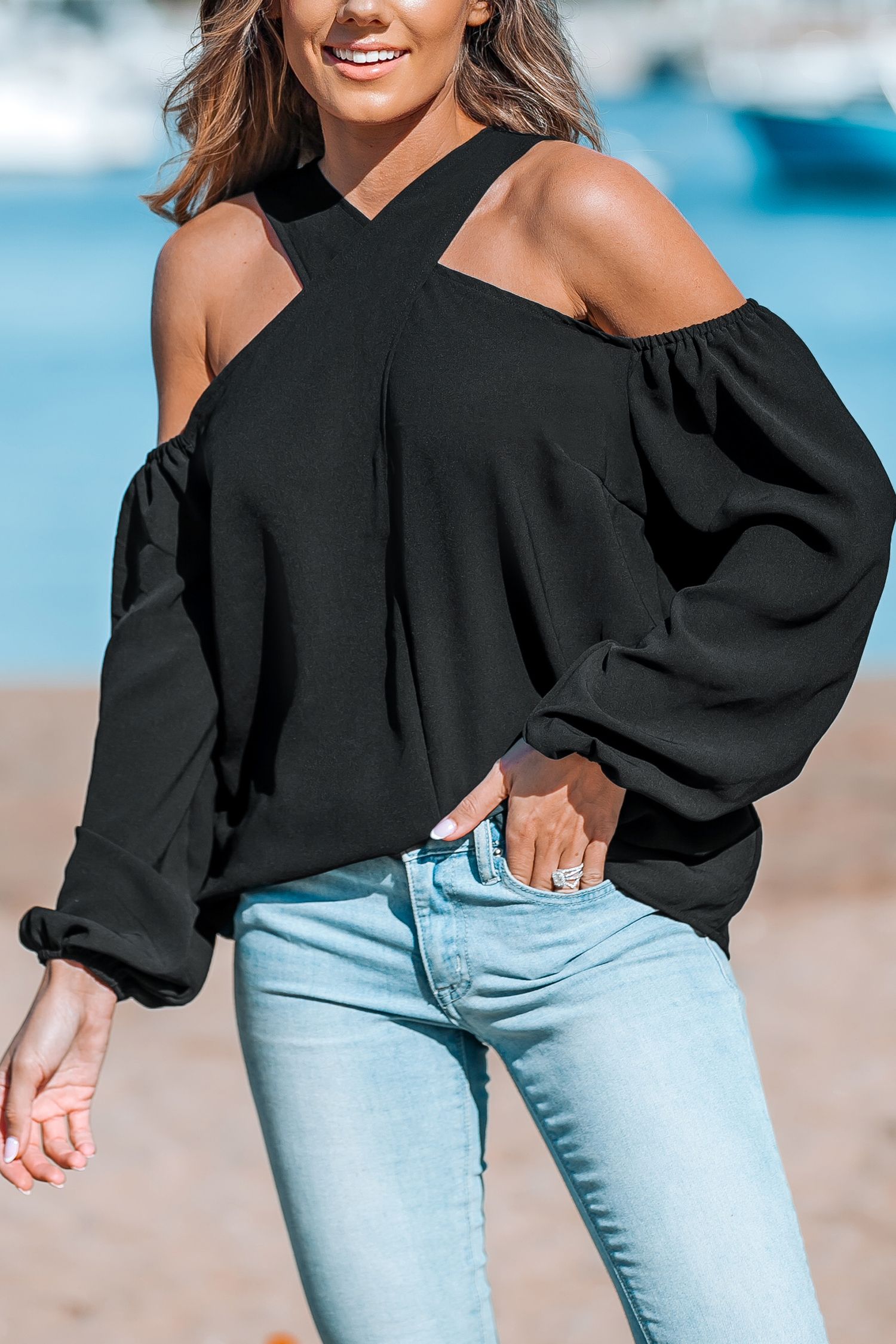 Twilight Cut-Out Blouse | Cupshe US