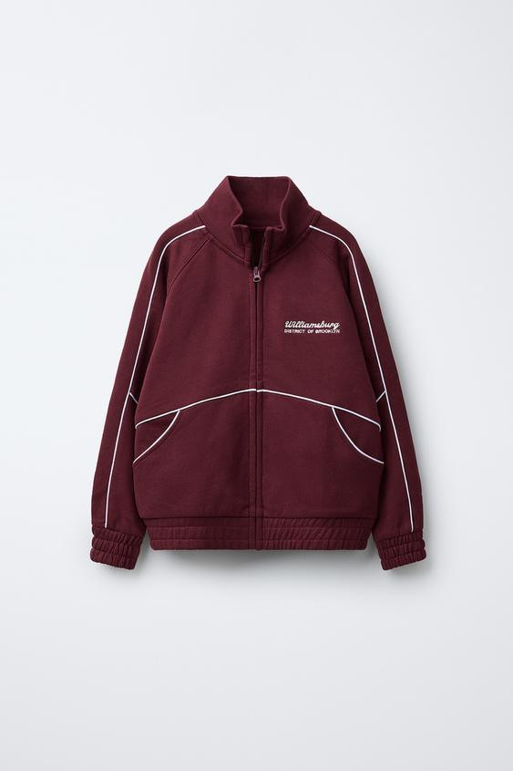 PLUSH SWEATSHIRT WITH TEXT | Zara US