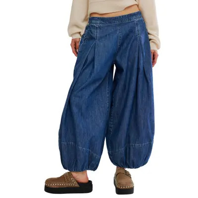 Free People Moonflower Balloon Jeans in Blue Dusk at Nordstrom, Size Small | Nordstrom