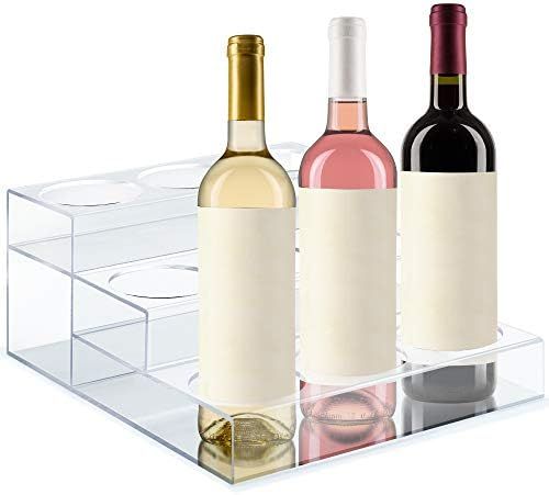 Amazon.com: Acrylic Bottle Holder | Wine Display Riser | 9 Bottles, 3 Tier Rack | Bar Counter-Top... | Amazon (US)