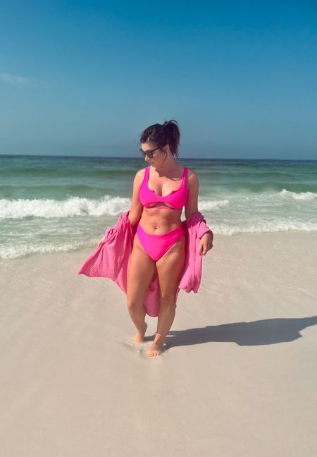 One of my favorite swimsuits that I wore at the beach. Swimsuit is size 6-8 and coverup is a medium and super oversized 

#LTKtravel #LTKswim