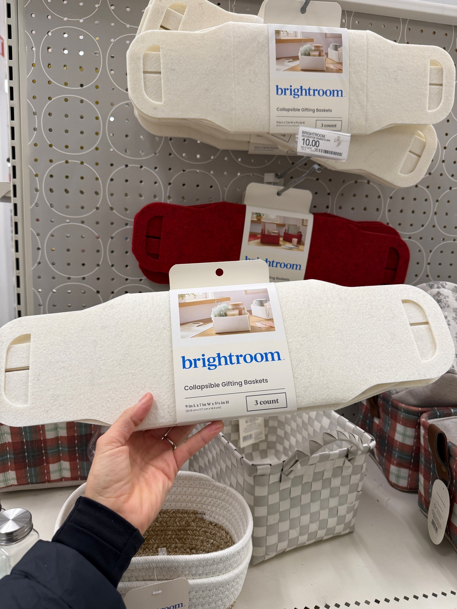 Brightroom brand felt gift baskets! And they fold up for easy storage plus you can reuse them! 

#LTKGiftGuide #LTKHoliday