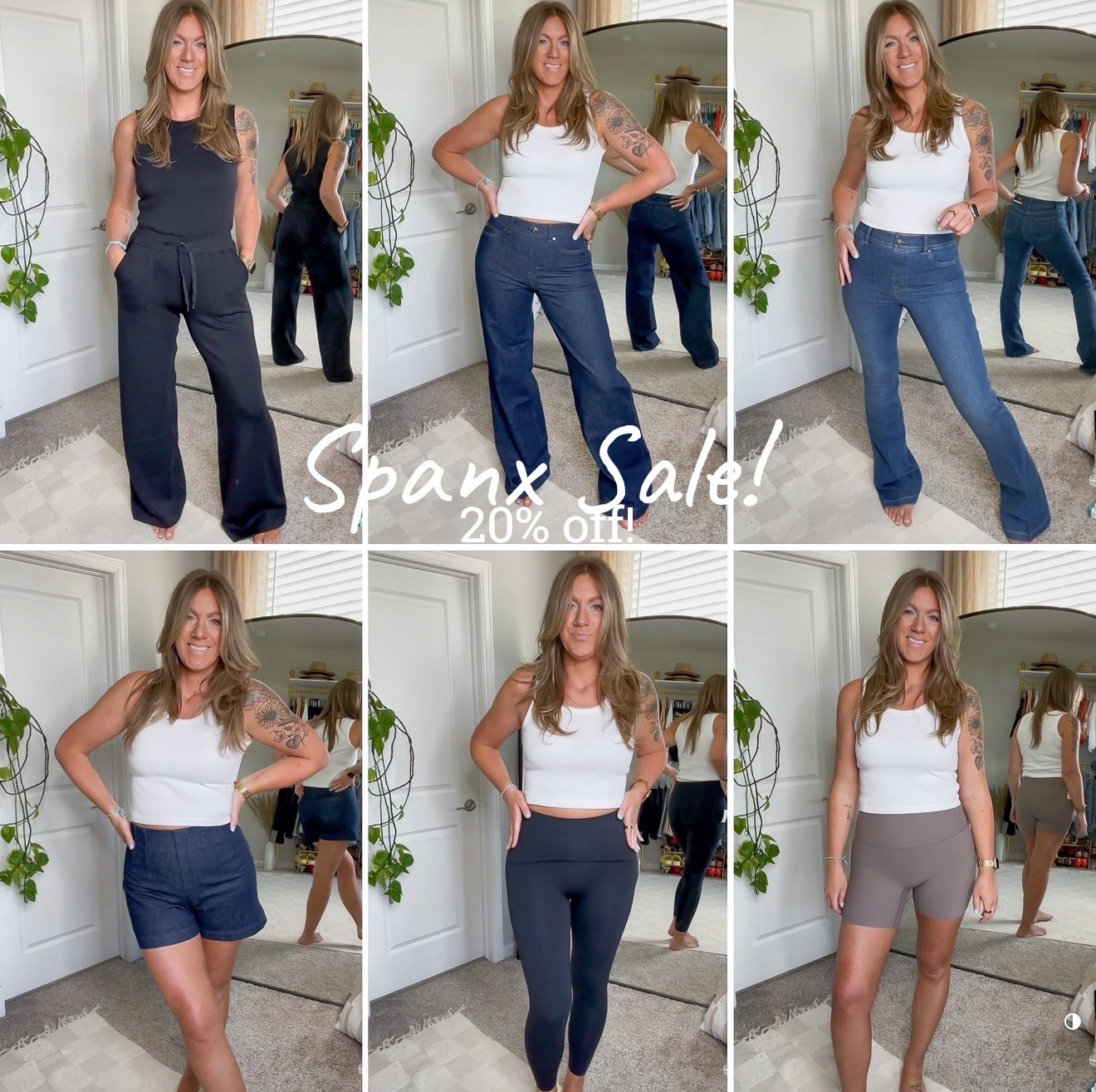 Spanx Sale! Ends tonight! 20% off code: LTKSPANX 
Saved US & 🇨🇦 links. Bike shorts are not available in Canada
✨medium tall jumpsuit (could do a large for more relaxed fit) medium tall jeans, medium shorts, large leggings and bike shorts 

#LTKSpringSale #LTKTall #LTKOver40