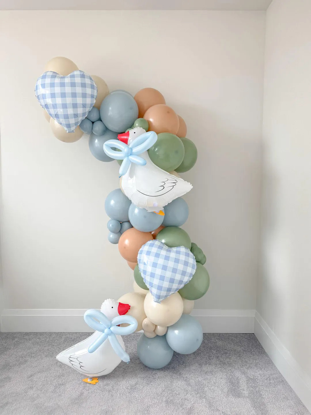 One Silly Goose Balloon Garland Boys Silly Goose Arch Gingham Blue Silly Goose Party Themed Kid F... | Etsy (US)