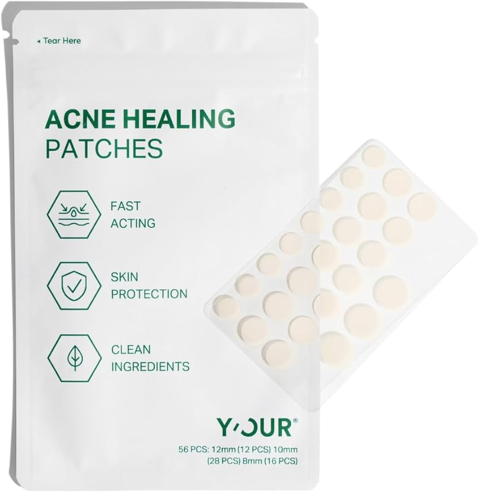 Y’OUR Healing Acne Patches | Invisible & Effective | Hydrocolloid Acne Pimple Patch for Coverin... | Amazon (US)