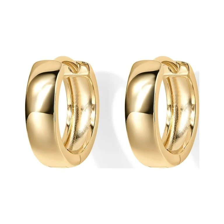 PAVOI 14K Yellow Gold Plated Sterling Silver Post Huggie Earrings | Small Hoop Earrings |Gold Ear... | Walmart (US)