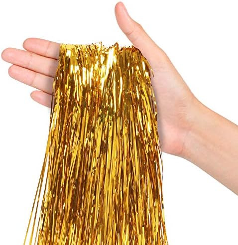 Gold Tinsel Strands Metallic Icicle Fringe Pack of 4000 for Holiday Christmas Tree Birthday Party... | Amazon (US)