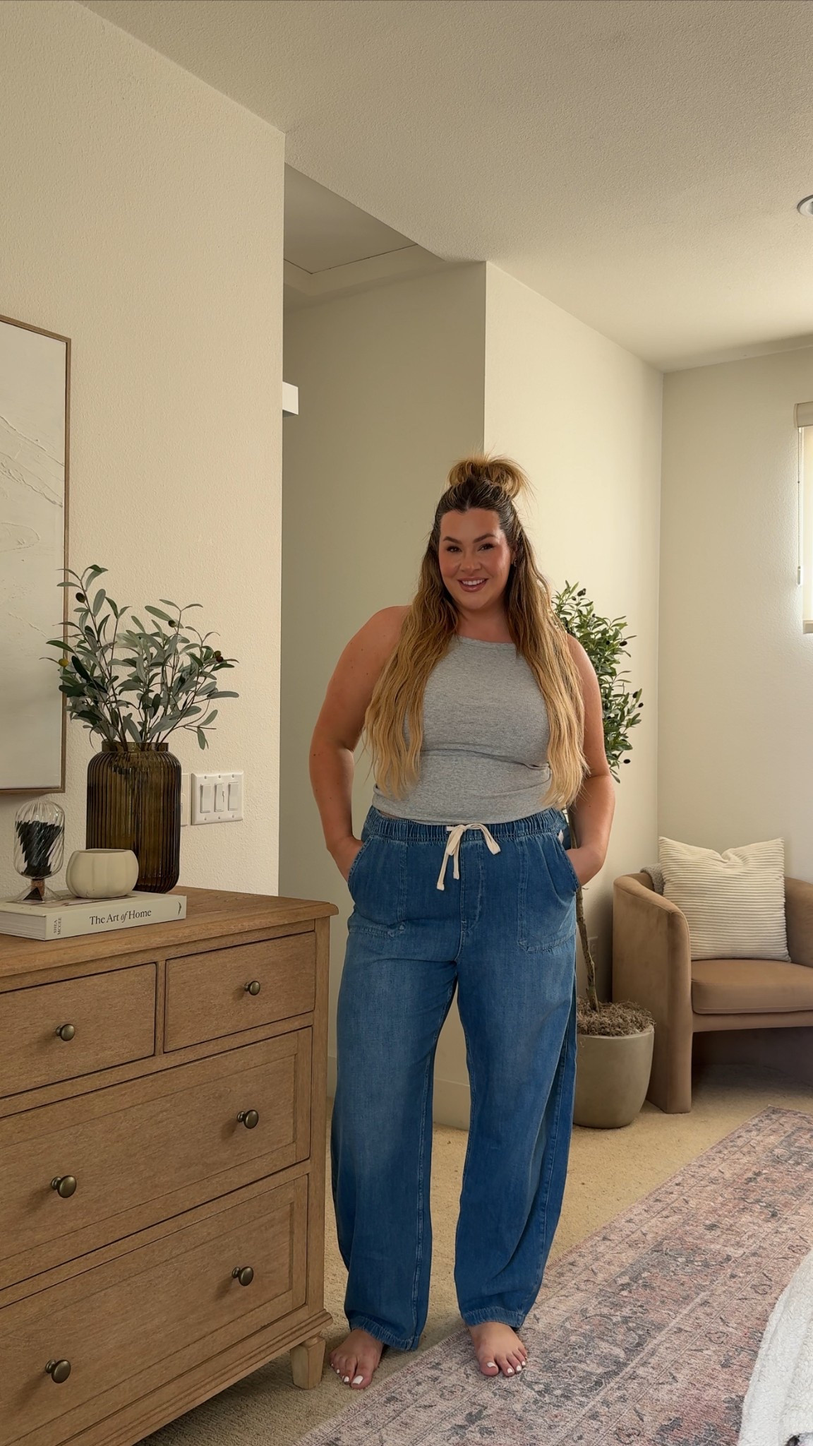 the comfort of these jeans is amazing!! wearing xl tall :) 

#LTKMidsize #LTKStyleTip