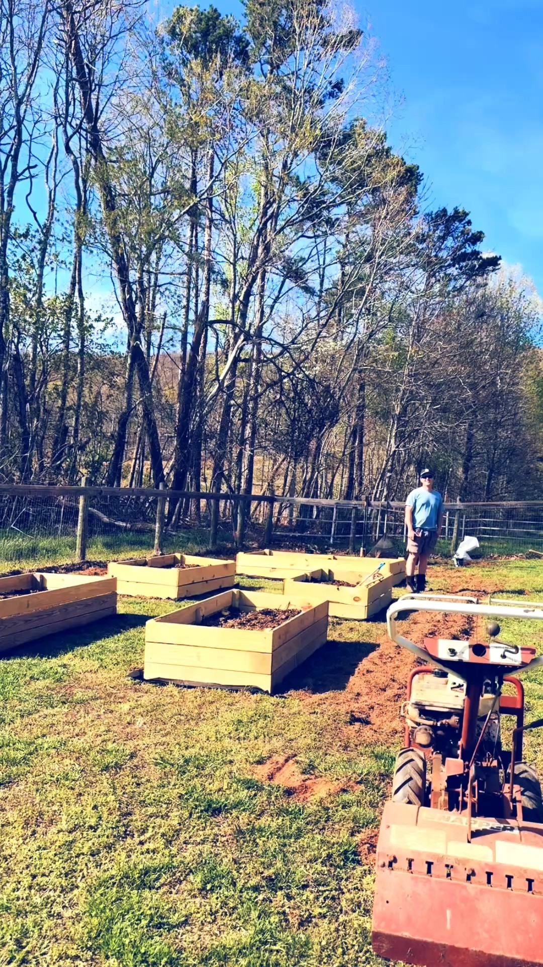 When your husband gets your garden beds all ready  🪴, the rows in the ground 🪏 tilled 🚜, and some of our wildflower seeds 💐 planted - it’s the best way to start off an “anniversary eve!”  🎊  All the garden prep 🙌🏽 before we head to the beach for our “anniversary slash Easter Weekend”  beach trip ahead!! 🌊 