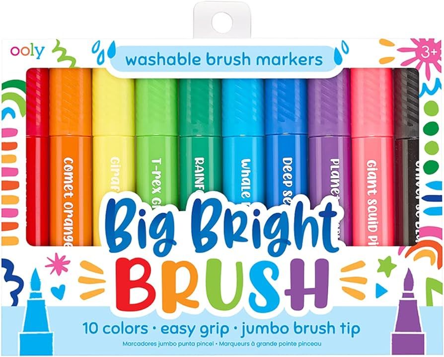 Ooly, Big Bright Brush Markers - set of 10 | Amazon (US)