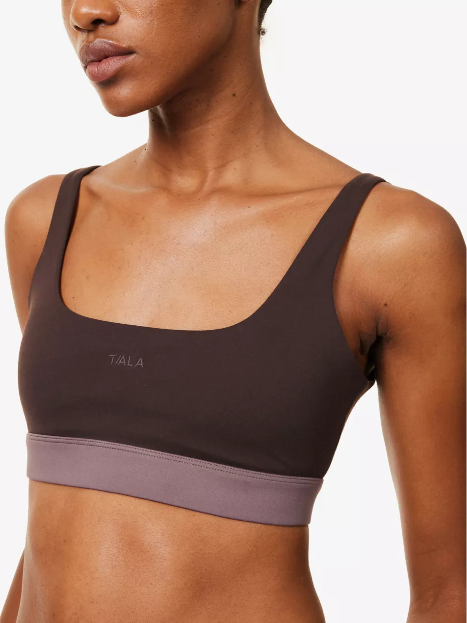 Dayflex square-neck stretch-recycled nylon bra | Selfridges