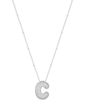 Unwritten Cubic Zirconia Bubble Initial Pendant Necklace - Macy's | Macy's