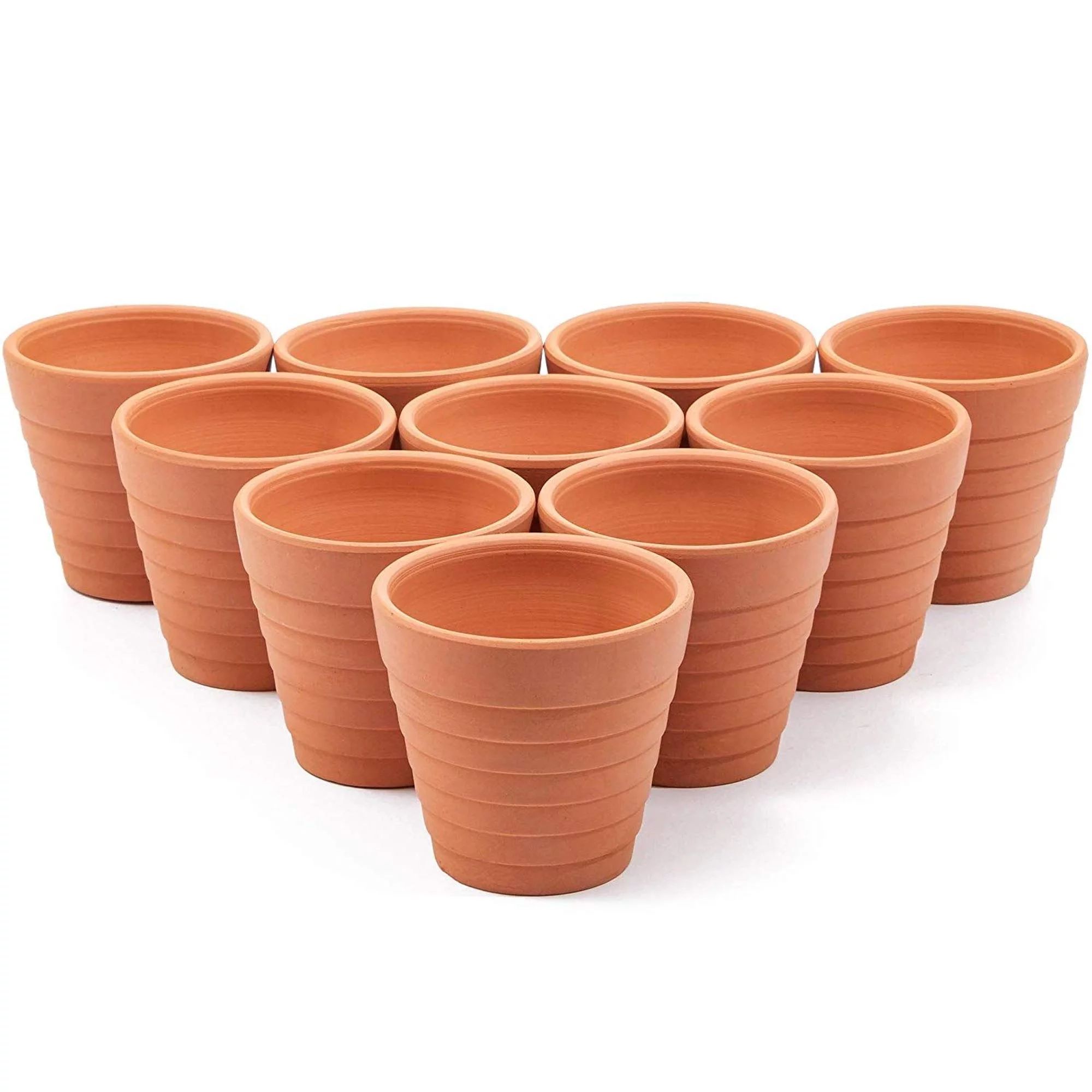 10 Packs 2.7" Terra Cotta Pots, Mini Small Terracotta Flower Clay Pots Planters Ceramic Pottery N... | Walmart (US)