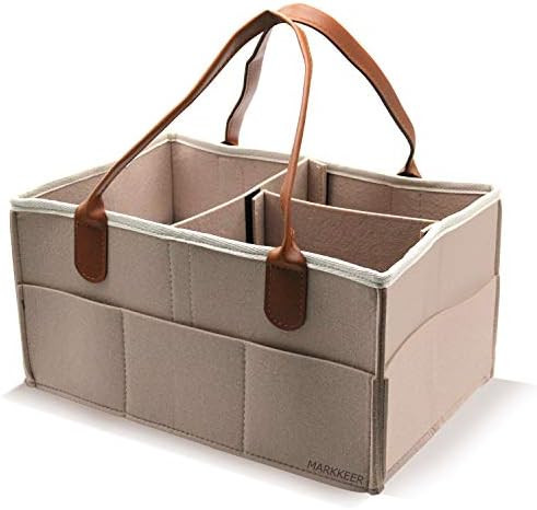 Baby Diaper Caddy, Organizer Nursery Storage Bin Car Organizer for Diapers and Baby Wipes Upgrade... | Amazon (US)