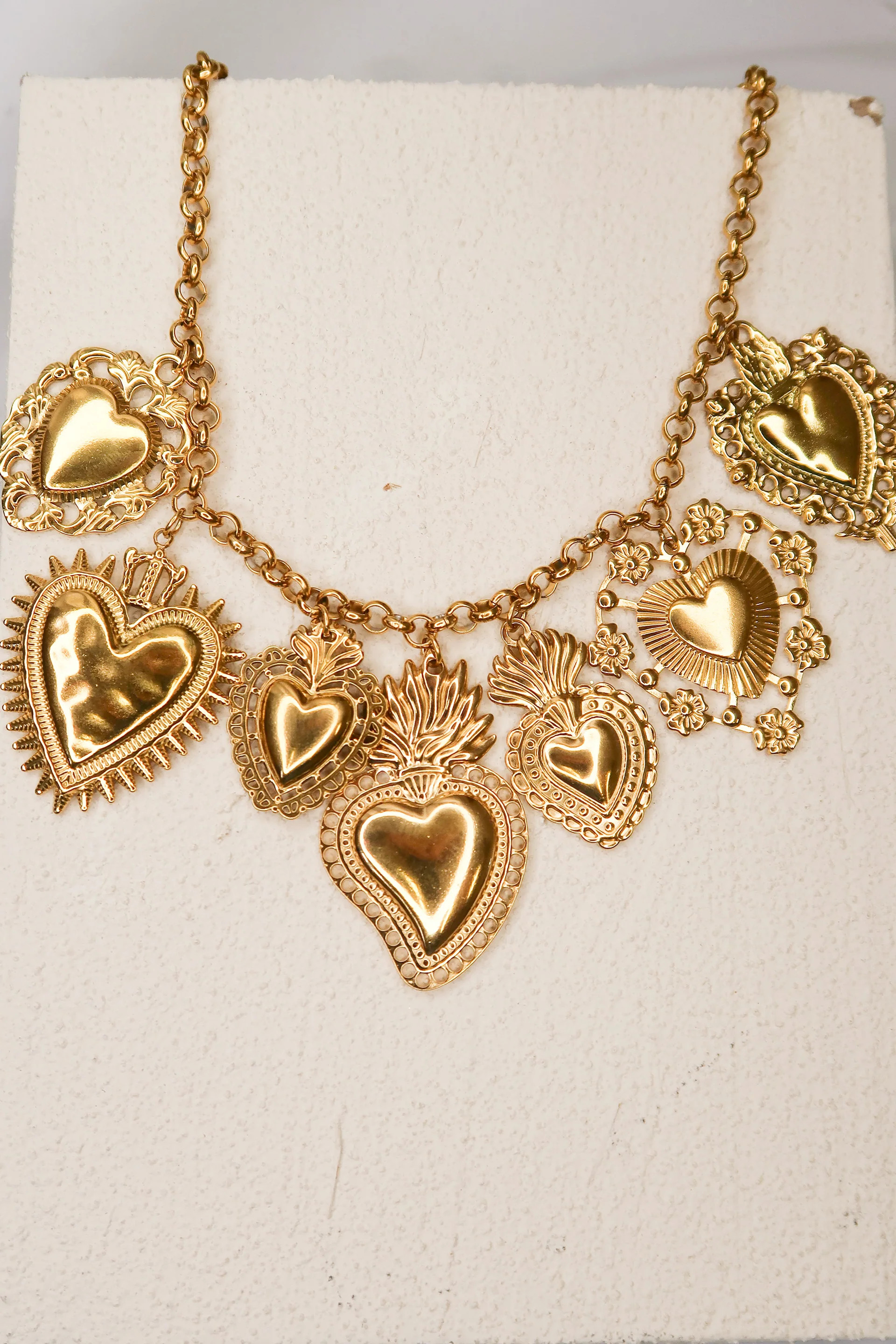 Lover’s Lane Necklace Heart Charm 316L Stainless Steel Necklace | KC Chic Designs