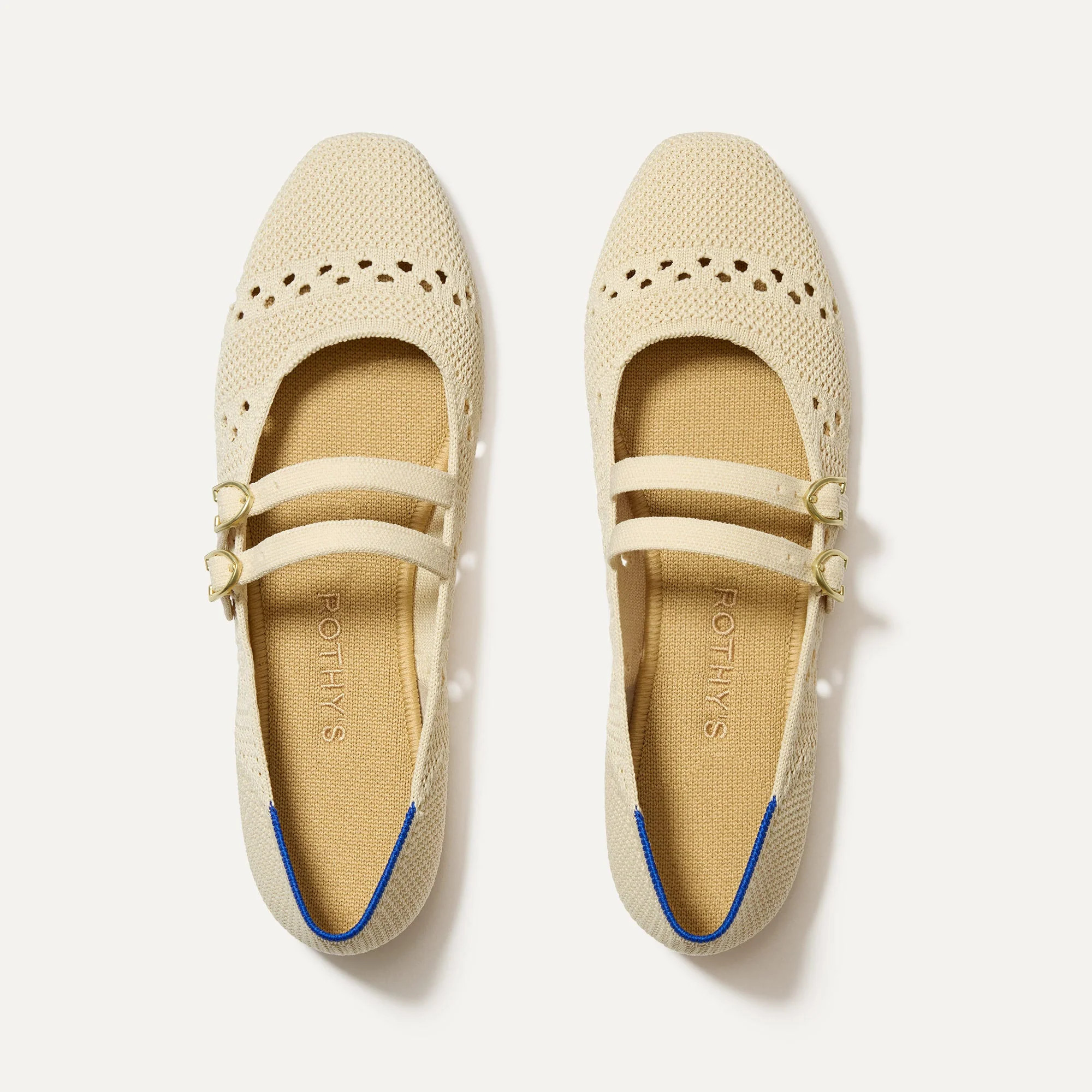 The Double Buckle Mary Jane in Powder Crochet | Rothy's | Rothy's