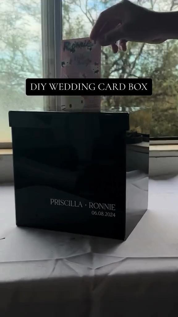 How I DIY’d my my clear acrylic card box 🧧 #weddingplanning #weddingdiy #moneybox