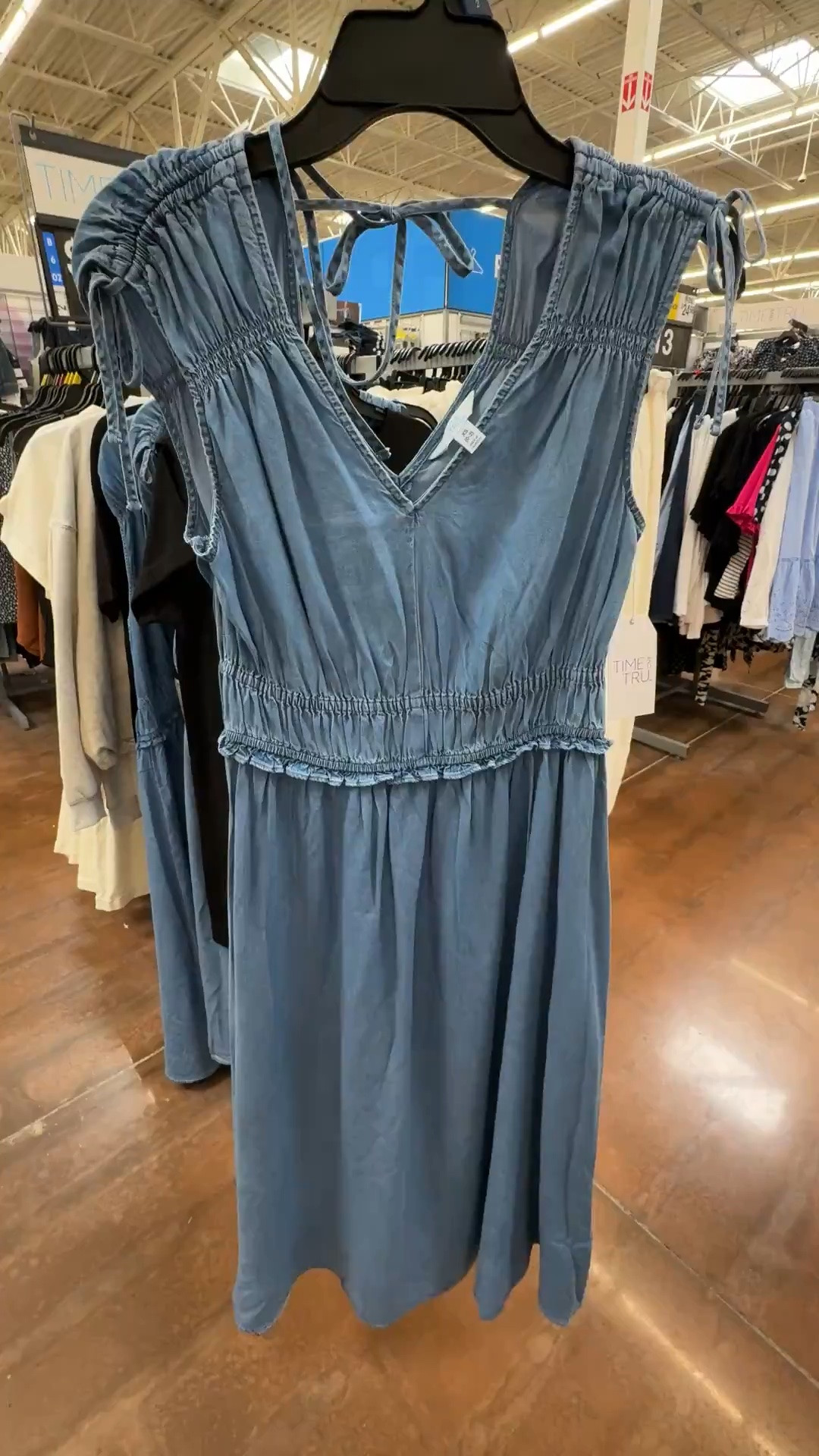 Cutest denim midi dress from Walmart