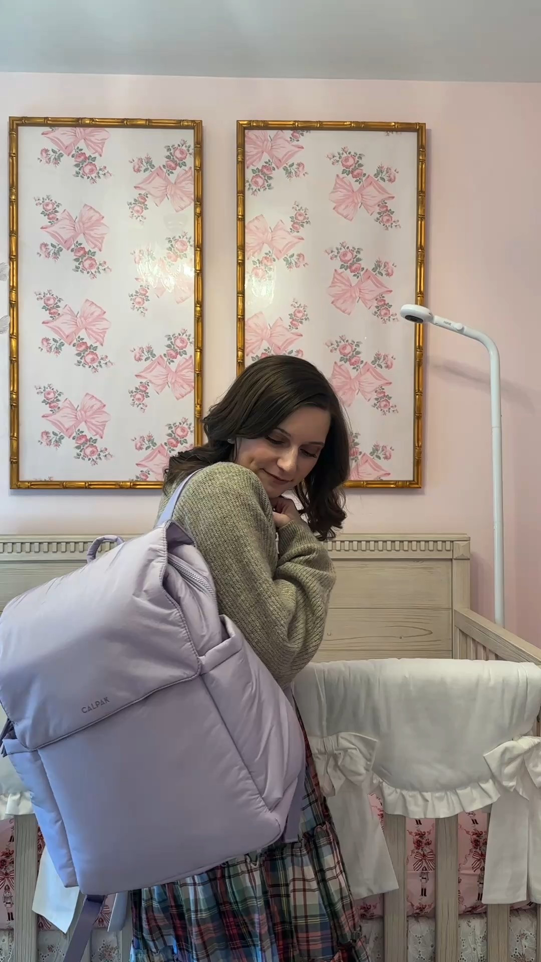 #ad The perfect diaper bag for traveling! I love this Calpak diaper bag. It has a ton of great pockets + a laptop sleeve. Would make the perfect personal item for the plane. I’ve linked it on my LTK! (Affiliate link) 💜✈️👶🏻 #calpak @calpak 

#LTKmomlife #LTKBaby