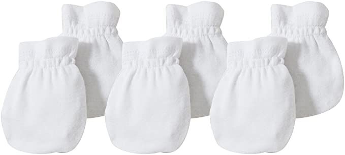 Burt's Bees Baby Baby Girls' Mittens, No-Scratch Mitts, 100% Organic Cotton, Set of 3 | Amazon (US)