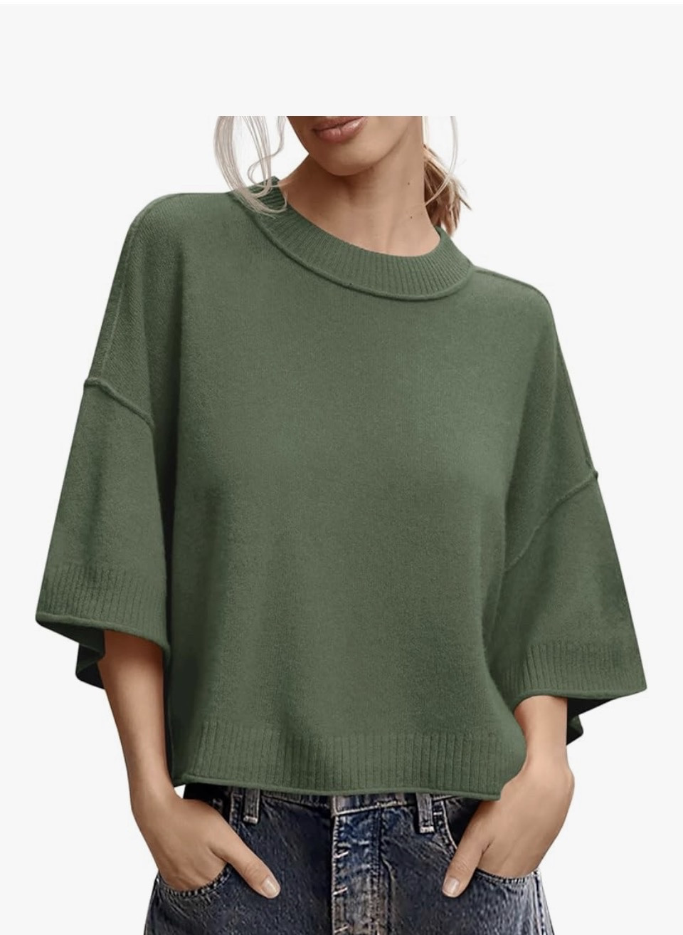 I have several sweaters in this exact shape. One is sold out and the other is more expensive because it is cashmere. This is a great affordable look alike. ￼

#LTKSeasonal #LTKOver40 #LTKgrwm