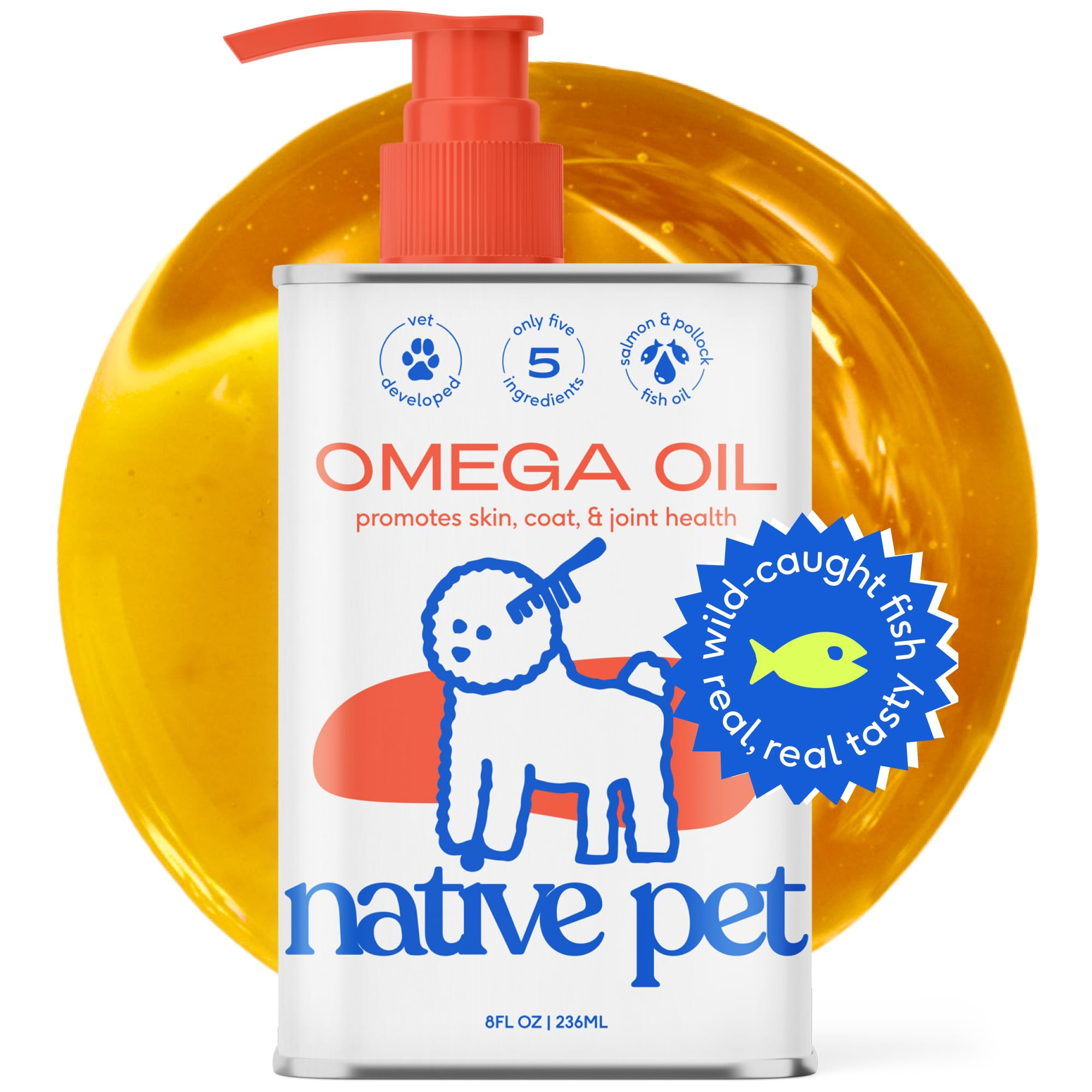 Native Pet Omega 3 Fish Oil for Dogs & Cats - Promotes Healthy Skin, Shiny Coat, & Strong Joints ... | Amazon (US)