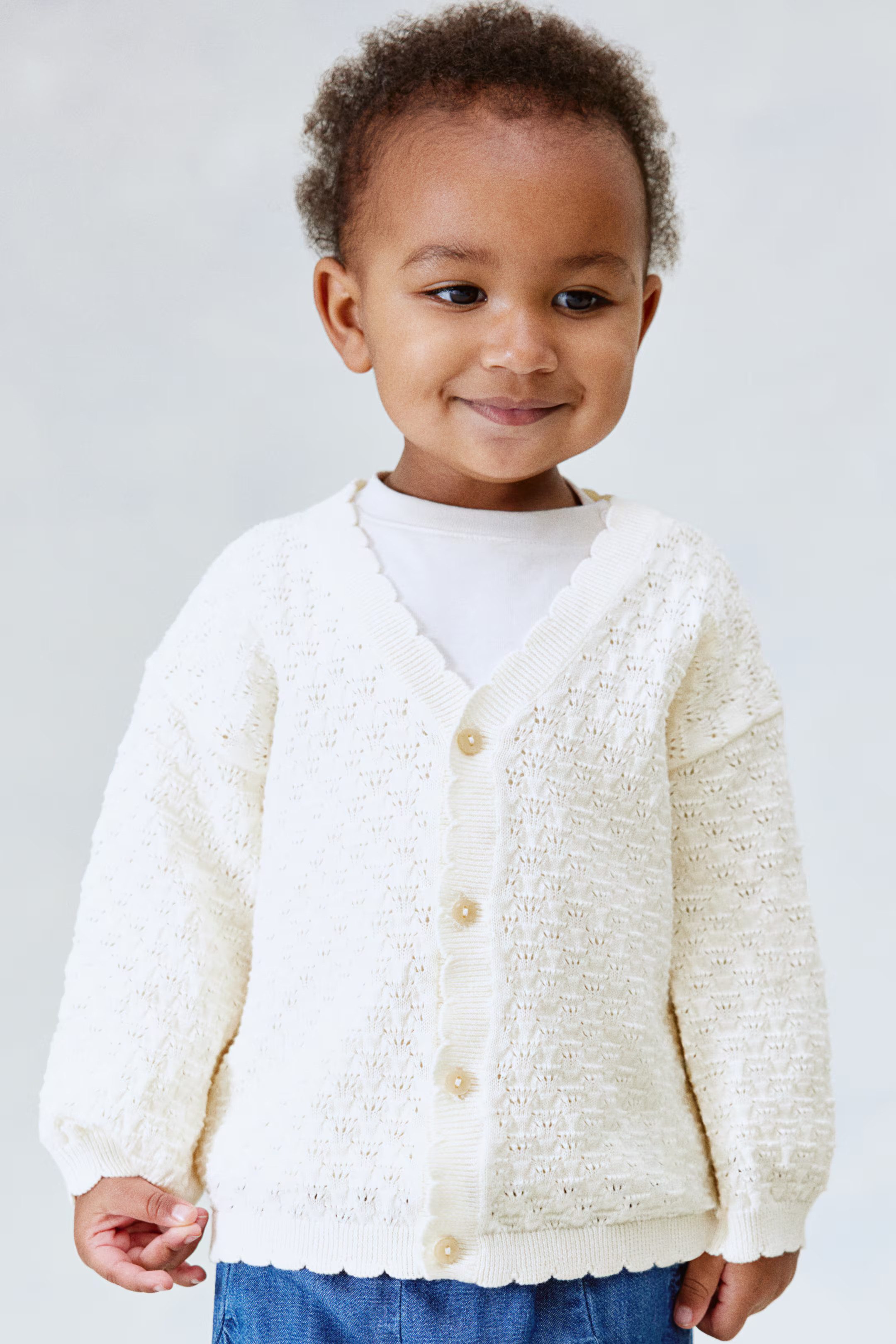 Pointelle-Knit Cotton Cardigan | H&M (US + CA)