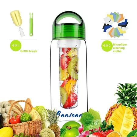 23 OZ Sporty Tritan Fruit Infuser Water Bottle,sports bottle,school bottle, Leak Proof,With Handle,f | Walmart (US)