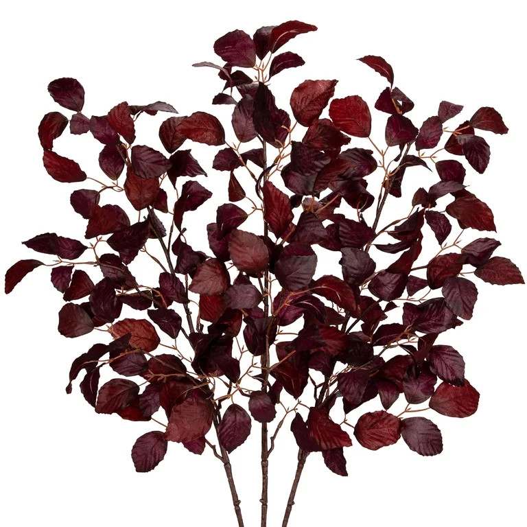3PCS Artificial Fall Leaf Stems Autumn Leaves Fake Fagus Sylvatica Folige Faux Beech Leaf Branch3... | Walmart (US)