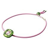 SWAROVSKI Dulcis Necklace, Single Pink Crystal in a Bright Green Setting on a Braided Cord, part of the Dulcis Collection | Amazon (US)