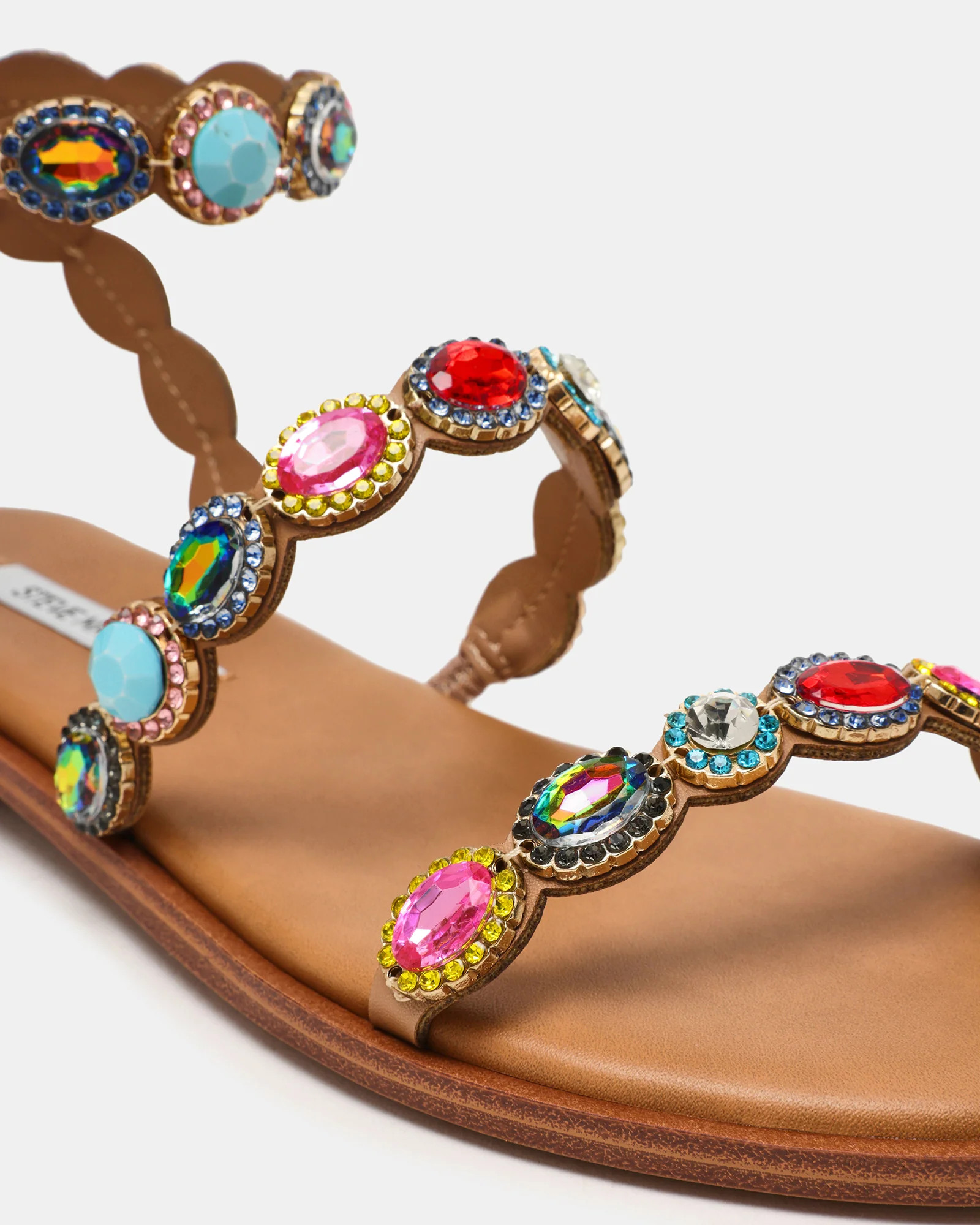 TAWNIE Bright Multi Stone Strappy Ankle Strap Women's Sandal | Steve Madden (US)