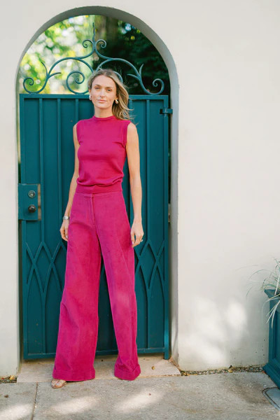 Julia Pant Cord - Magenta | Julia Amory