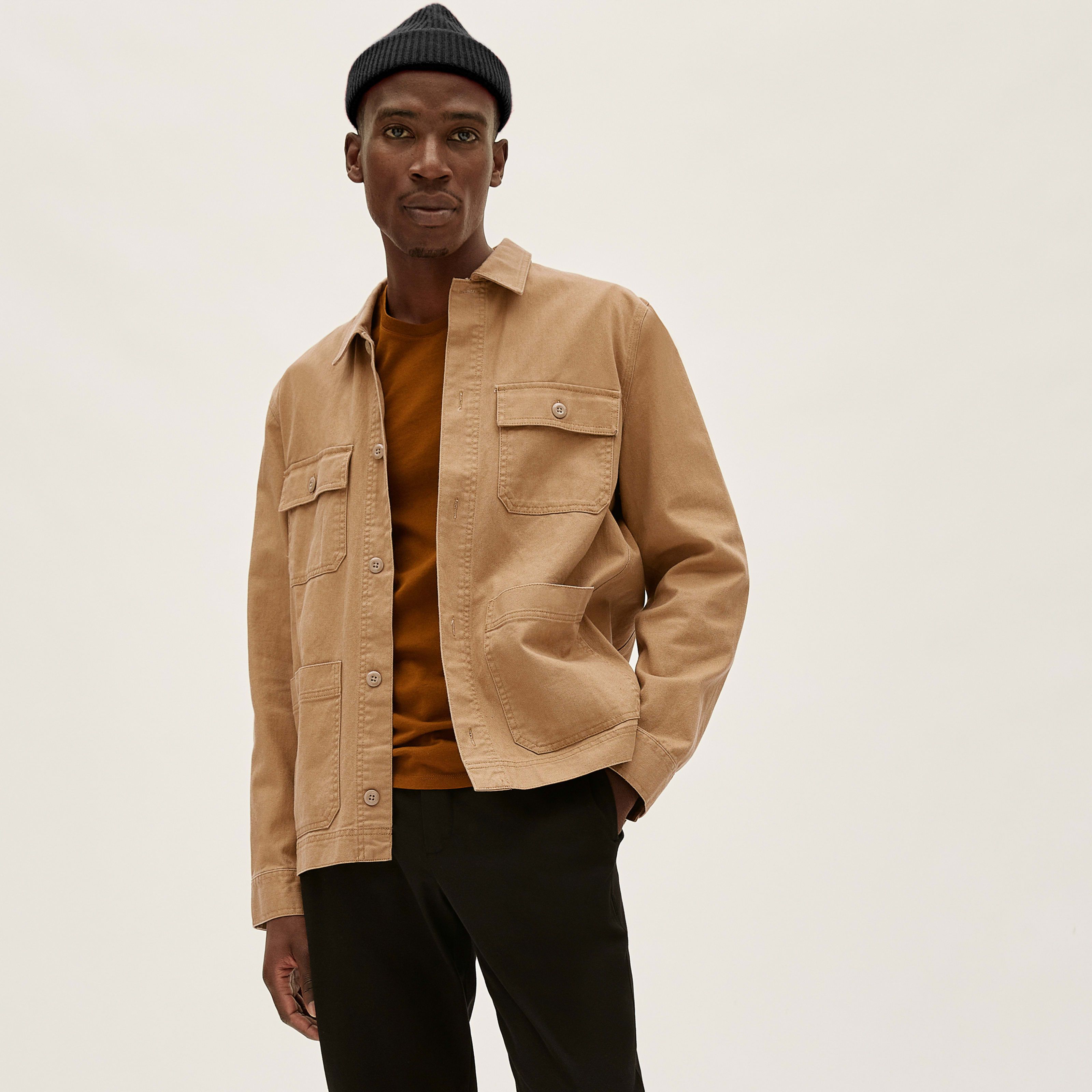 Men's Chore Shirt Jacket by Everlane in Ochre, Size S | Everlane