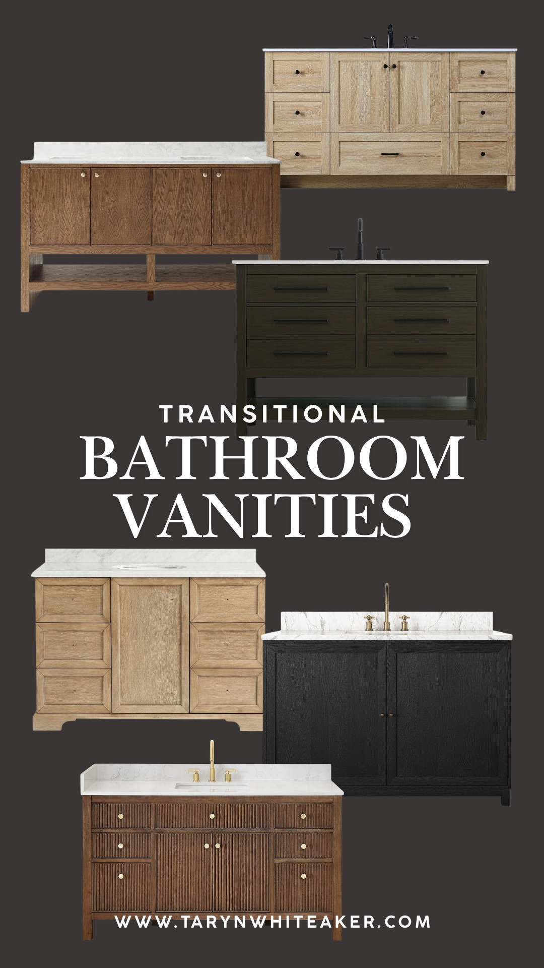 If you’re updating your bathroom, start here.
These transitional vanities are the perfect mix of modern and classic—clean lines, warm wood tones, and timeless finishes that won’t go out of style. It’s the easiest way to make your bathroom feel custom and high-end without a full renovation.

I love how these pieces instantly elevate the space while still being practical for everyday use.

Shop all my favorite vanity finds here.

#LTKHome #LTKSeasonal