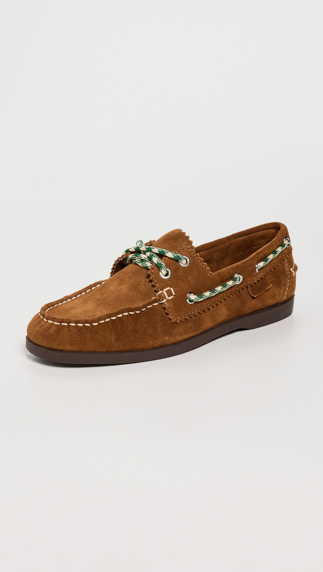 Loeffler Randall Franco Boat Shoes Cacao/Green/Cream 9.5 | Shopbop