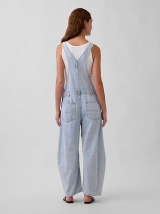 UltraSoft Denim Horseshoe Overalls | Gap (CA)