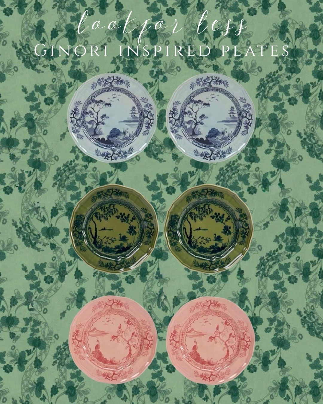 Under $30 ginori inspired plate set! ✨