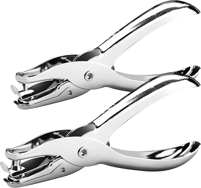 2 Pcs Hole Punch, 1/4 Inch and 1/8 Inch Single Hole Punch, MoHern Hole Puncher Single, Hole Punch... | Amazon (US)