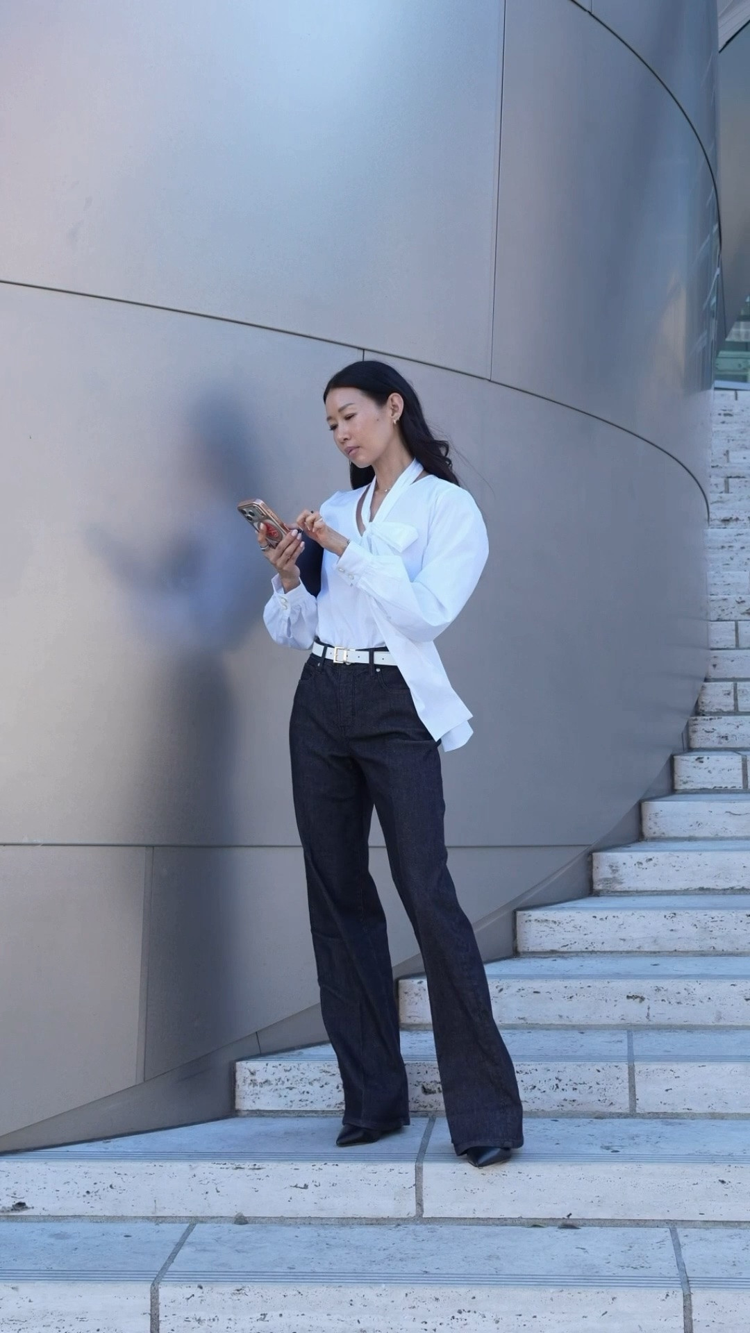 Workwear doesn’t have to be boring and stuffy. Love the flattering fit, soft and stretchy fabric, and elevated wash. Did I mention the price point too?

This blouse with removable bow is 40% off. Wearing 00 in the jeans which also come in 3 different lengths including petite. Love this reversible belt that is both ecru and tan!

#LTKSaleAlert #LTKOver40 #LTKWorkwear