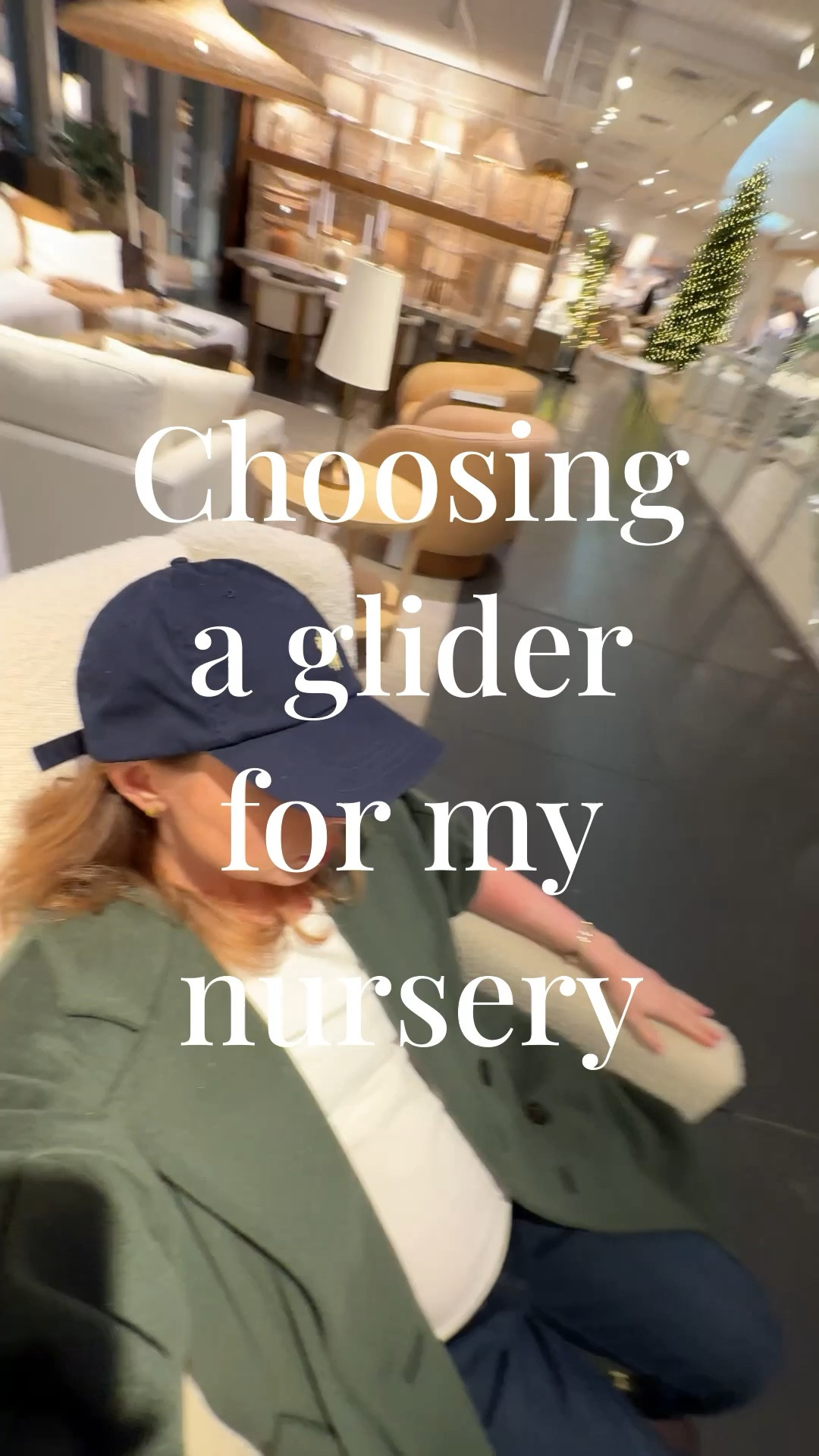 I just started my nursery shopping! After talking to many parents I know a glider or a recliner is a very important purchase and you’re going to use it a lot so I went to Crate and Barrel and Pottery Barn and started testing. 
Babyletto Kiwi Cream Nursery Power Glider Recliner Chair is considered to be one of the best ones out there at the moment so I sat in it for quite a bit. I have to say it does glide very smoothly but I didn’t like how my back felt and it seems like it could be more comfortable for someone taller (that was my impression). Loved the fabric and the look though!
Ever Slipcovered Striped Nursery Glider Chair by Leanne Ford is the most beautiful nursery chair I’ve seen so far. When I was looking through baby room furniture I wanted to get everything from Leanne Ford’s collab with Crate and Barrel. I found it to be more comfortable to sit in than the Babyletto Kiwi but less smooth + you need to purchase an ottoman separately as it is just a glider, not a recliner. 
Harbour Natural Flange Nursery Swivel Glider Chair seemed similar to the one by Leanne Ford’s glider minus the slipcover. 
I also tried out Paxton Swivel glider and recliner at Pottery barn and was really impressed, imho it’s the most comfy chair of all I’ve tried! It’s also the most expensive of the lot so I am still on the fence. 
I am seriously considering Storkraft timeless recliner + glider (it’s available at a great price at Wayfair right now, Wayfair always has very good early cyber week deals) & Chita power recliner (great reviews on Amazon and it looks good too!). 



#LTKWatchNow #LTKHome #LTKCyberWeek