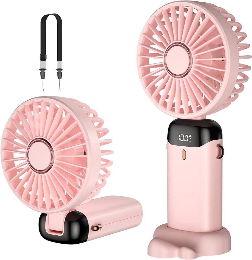 Rafada Handheld Fan, Mini Portable Fan USB Rechargeable, Small Pocket Fan 5 Speeds with Lanyard a... | Amazon (CA)